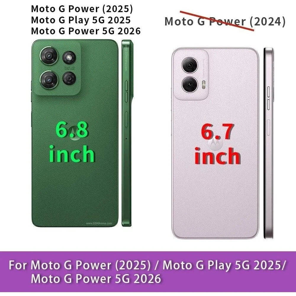 Moto G Play 5G 2025 / G Power 5G 2025 Case - Glitter Liquid Teal Purple + Screen